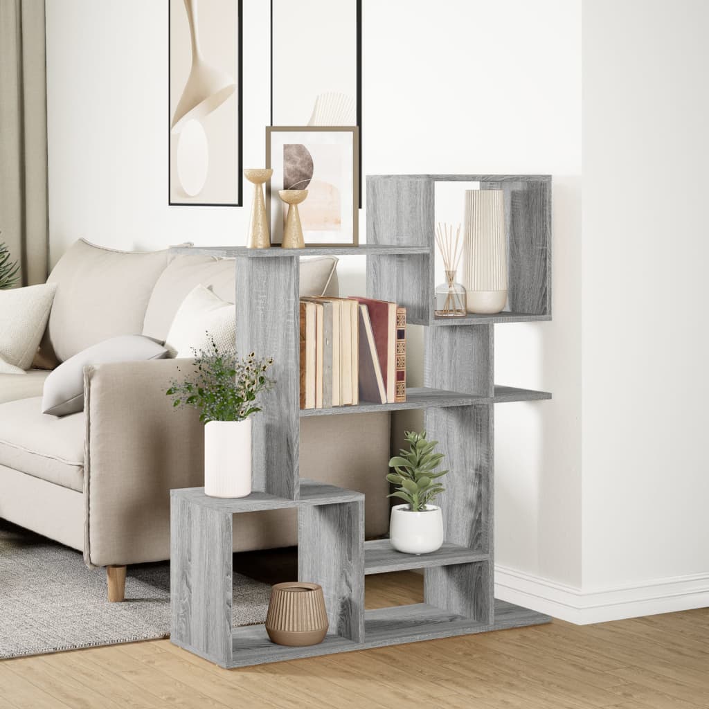 Kamerscherm / boekenkast 92x29x112 cm hout grijs sonoma