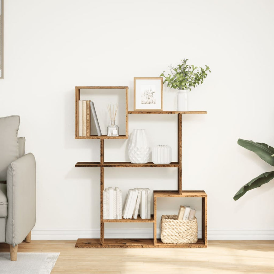 Kamerscherm / boekenkast 92x29x112 cm hout oud houtkleurig