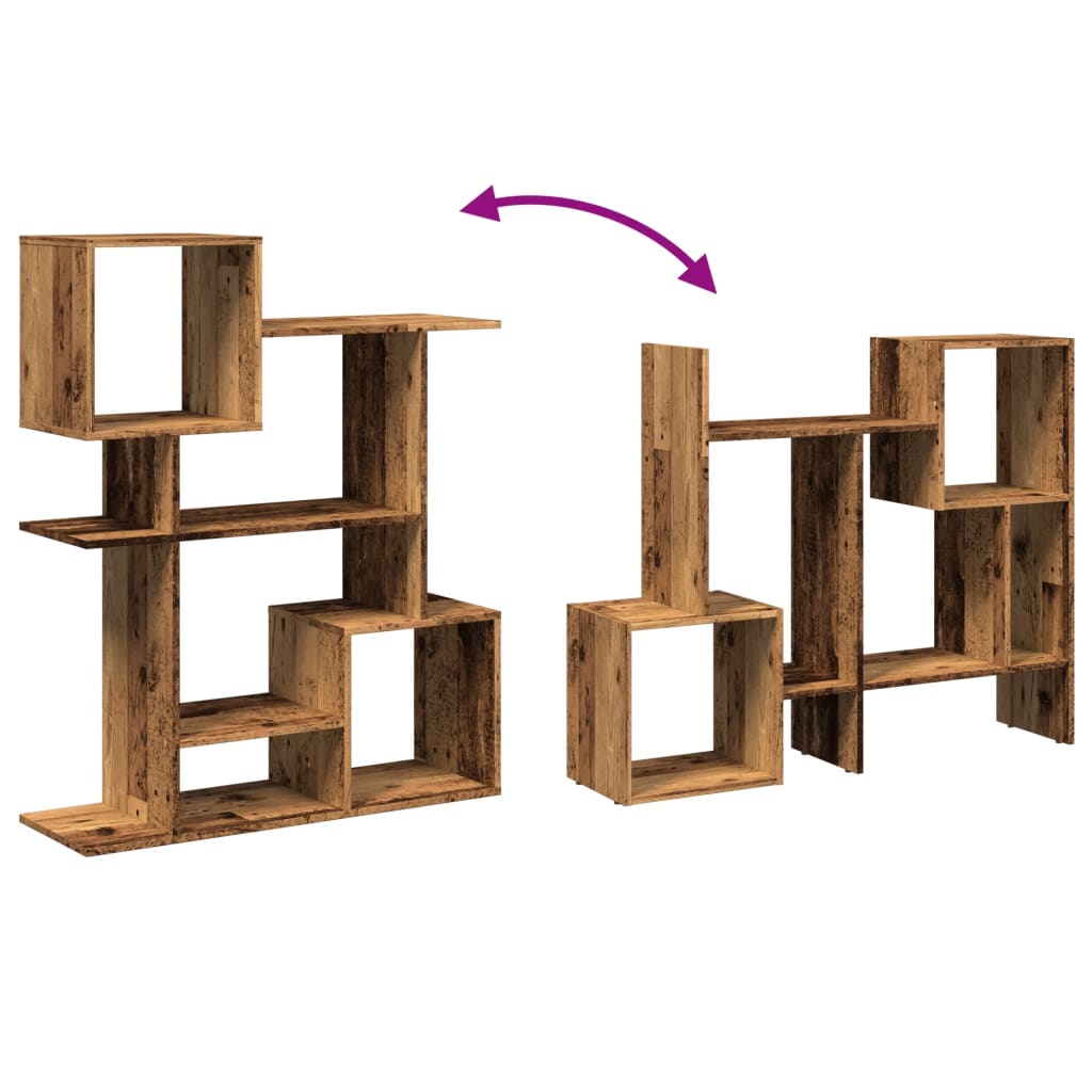 Kamerscherm / boekenkast 92x29x112 cm hout oud houtkleurig