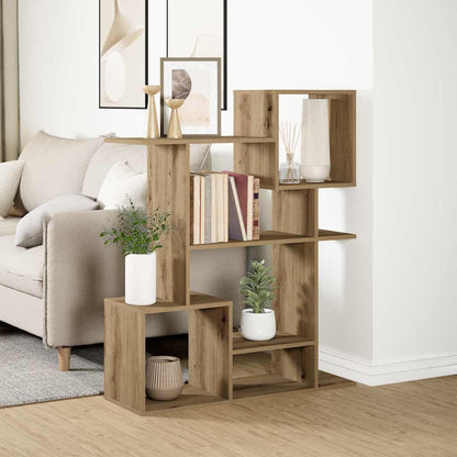 Kamerscherm / boekenkast 92x29x112 cm hout artisanaal eiken