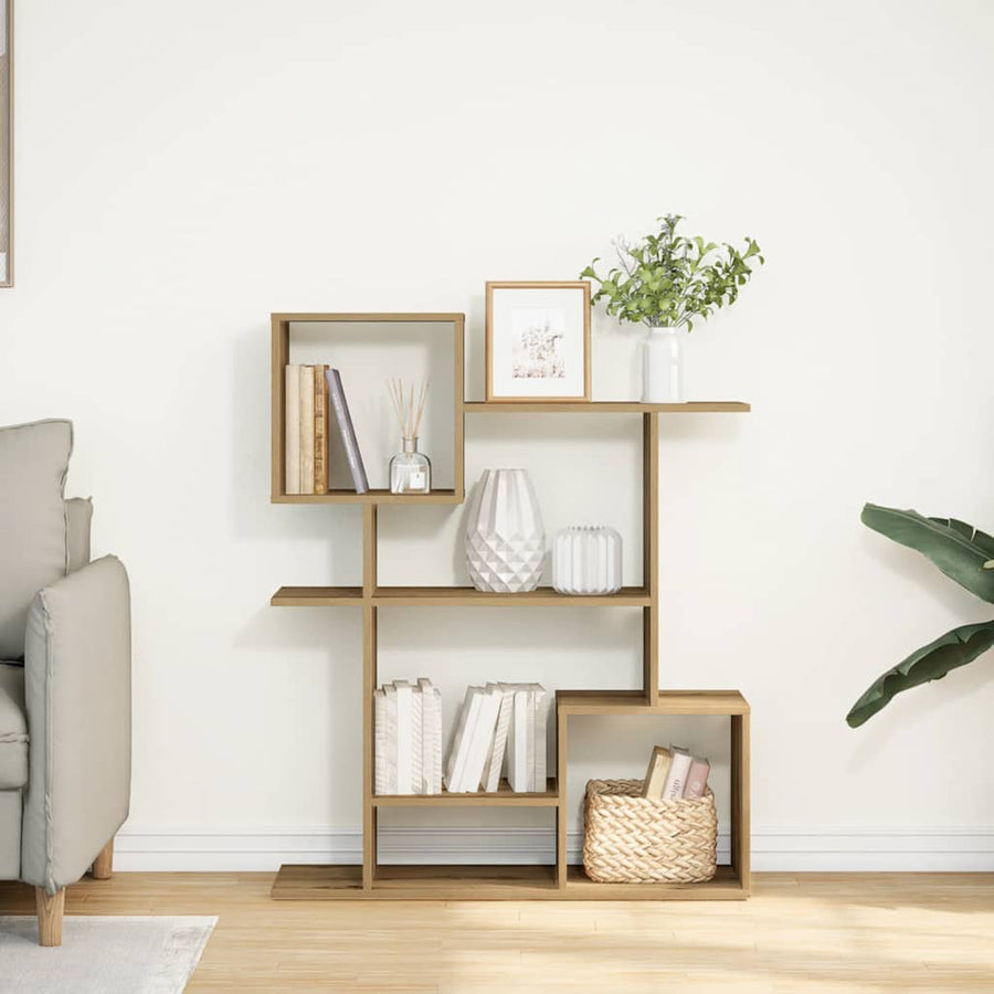 Kamerscherm / boekenkast 92x29x112 cm hout artisanaal eiken