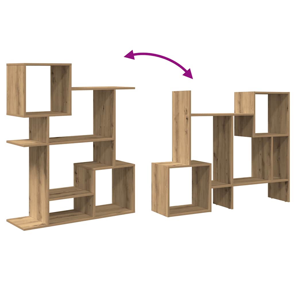 Kamerscherm / boekenkast 92x29x112 cm hout artisanaal eiken