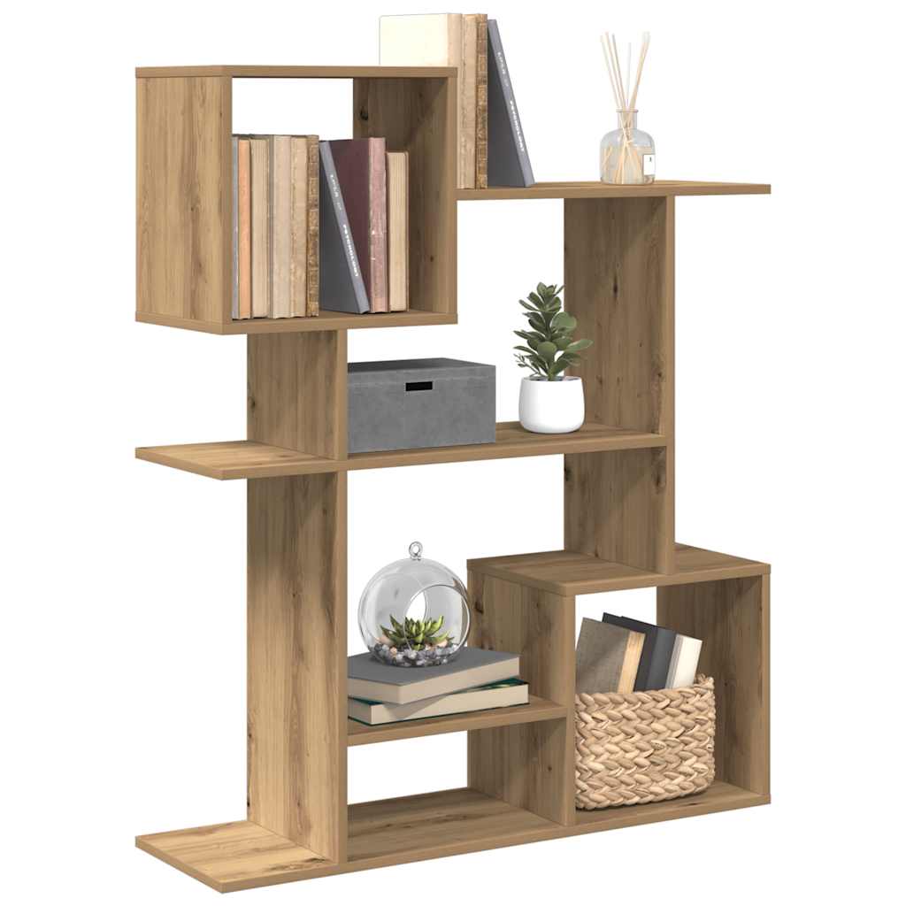 Kamerscherm / boekenkast 92x29x112 cm hout artisanaal eiken