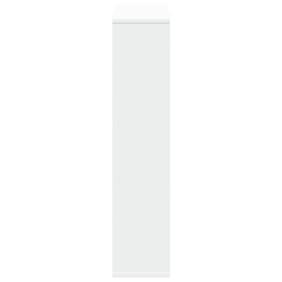 Boekenkast 63x20x90 cm bewerkt hout wit