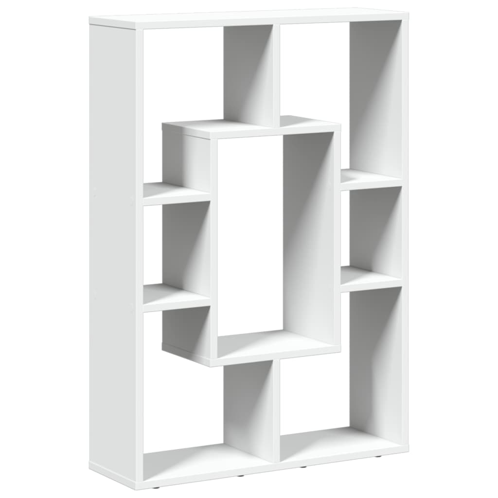 Boekenkast 63x20x90 cm bewerkt hout wit
