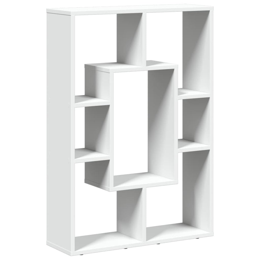 Boekenkast 63x20x90 cm bewerkt hout wit