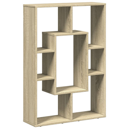Boekenkast 63x20x90 cm bewerkt hout sonoma eikenkleurig