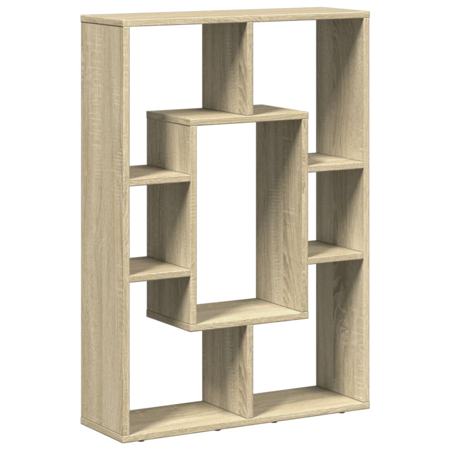 Boekenkast 63x20x90 cm bewerkt hout sonoma eikenkleurig