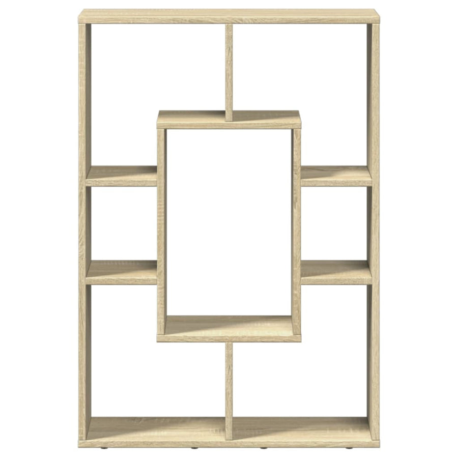 Boekenkast 63x20x90 cm bewerkt hout sonoma eikenkleurig