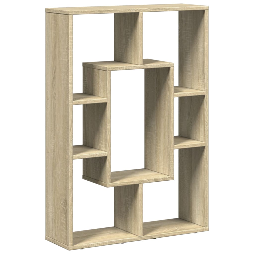 Boekenkast 63x20x90 cm bewerkt hout sonoma eikenkleurig