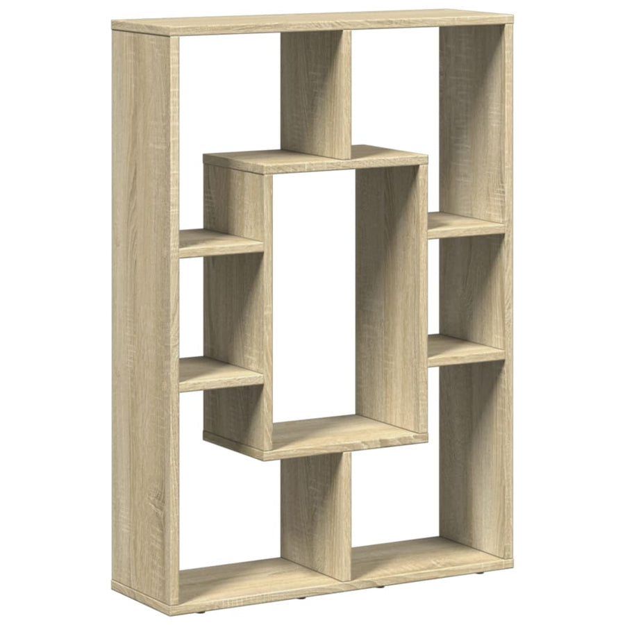 Boekenkast 63x20x90 cm bewerkt hout sonoma eikenkleurig
