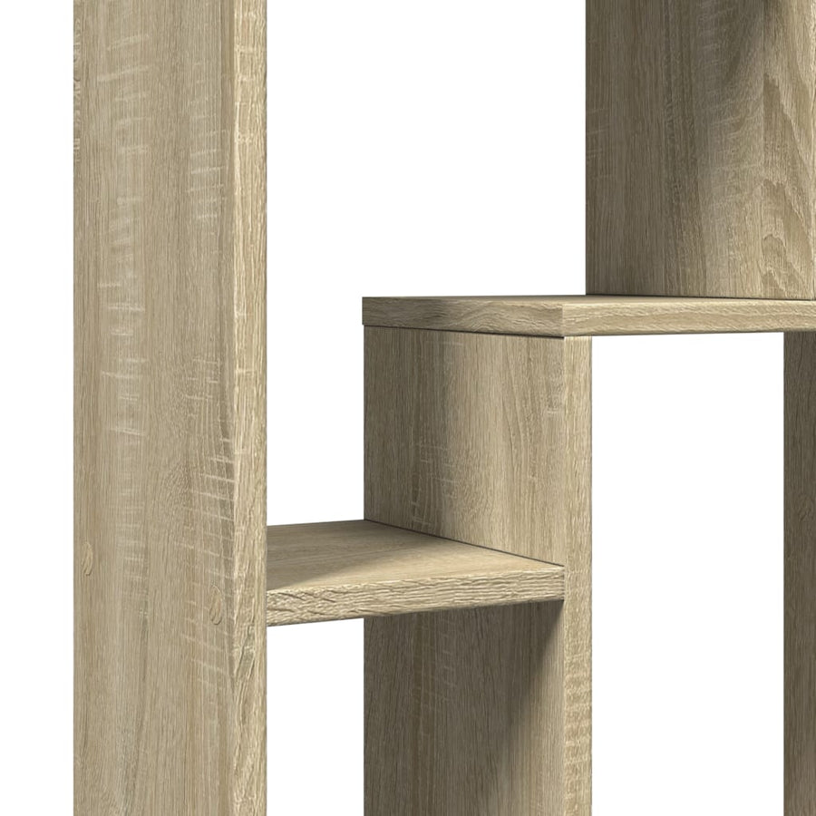 Boekenkast 63x20x90 cm bewerkt hout sonoma eikenkleurig