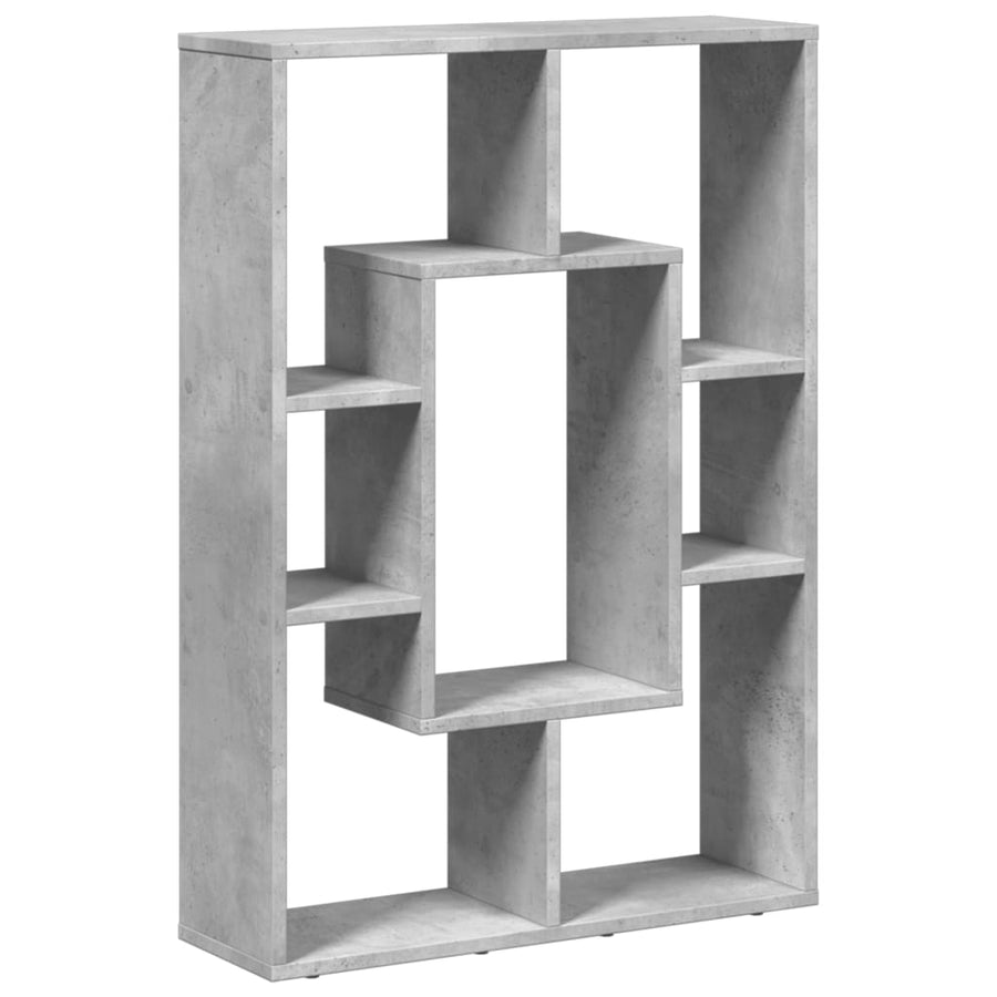 Boekenkast 63x20x90 cm bewerkt hout betongrijs
