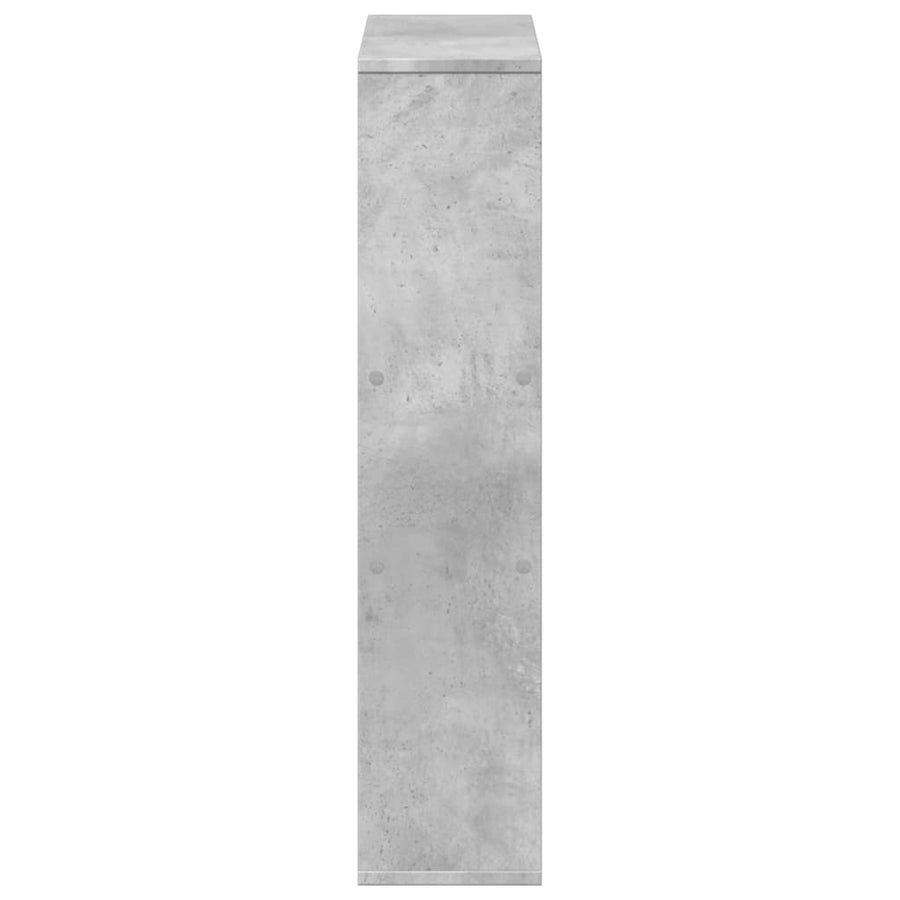 Boekenkast 63x20x90 cm bewerkt hout betongrijs