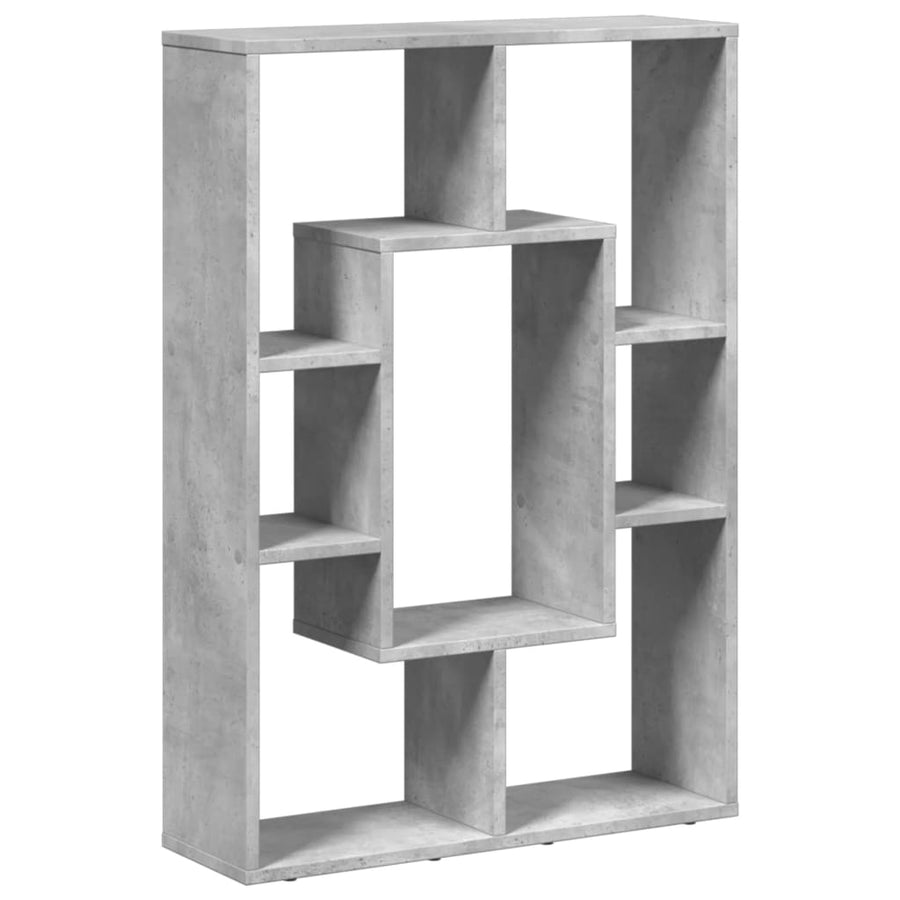 Boekenkast 63x20x90 cm bewerkt hout betongrijs