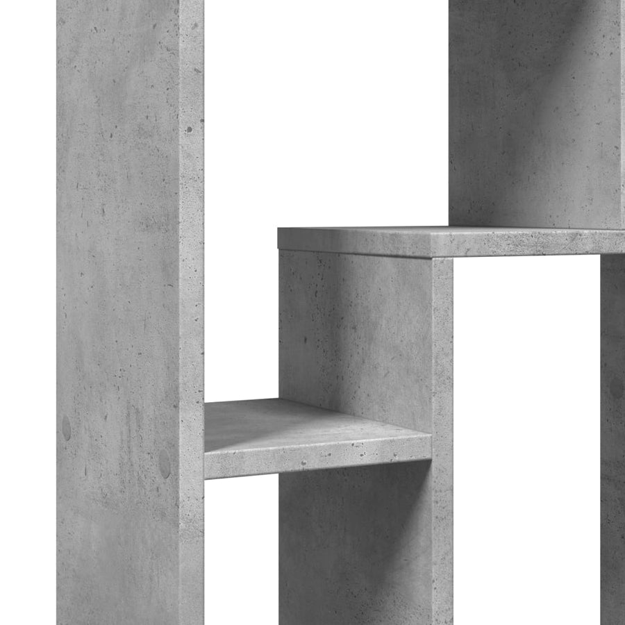 Boekenkast 63x20x90 cm bewerkt hout betongrijs