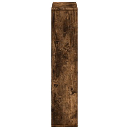 Boekenkast 63x20x90 cm bewerkt hout gerookt eikenkleurig