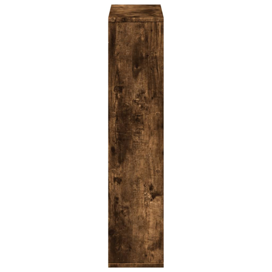 Boekenkast 63x20x90 cm bewerkt hout gerookt eikenkleurig