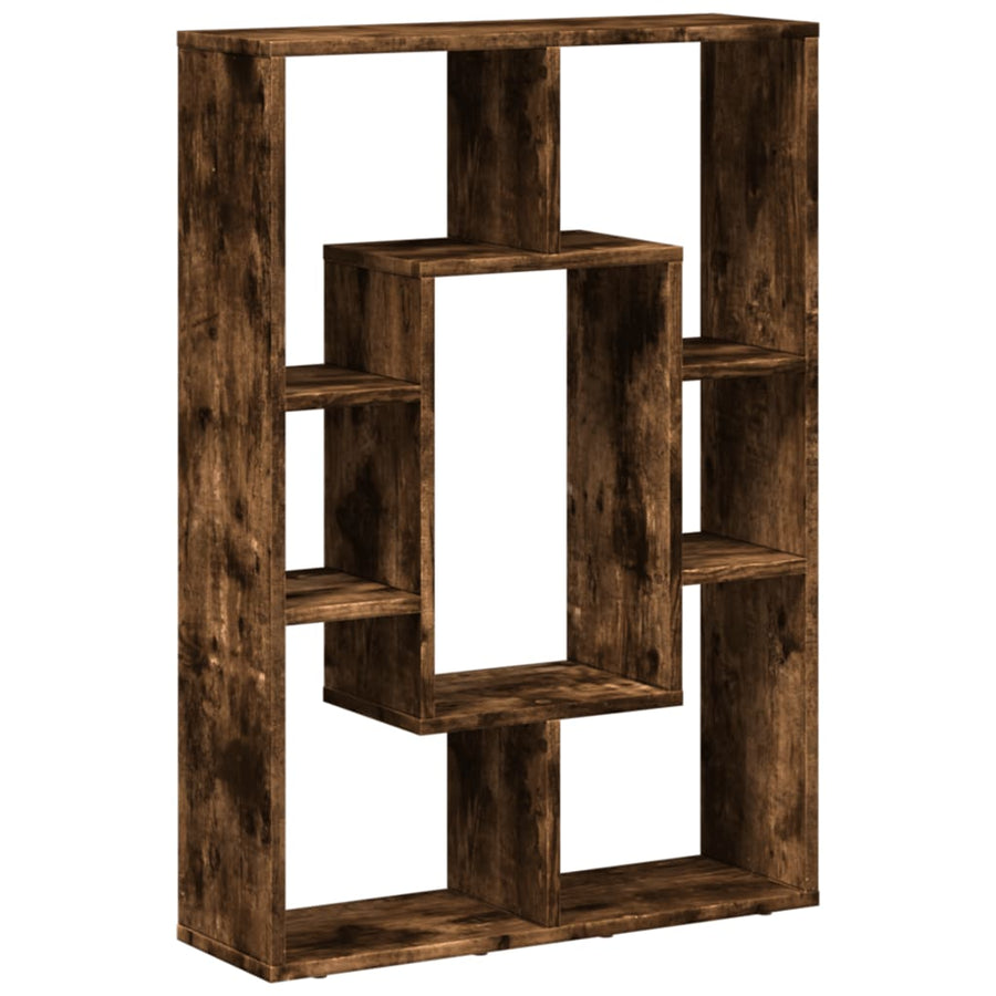Boekenkast 63x20x90 cm bewerkt hout gerookt eikenkleurig