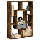 Bookcase 63x20x90 cm engineered wood smoked oak
