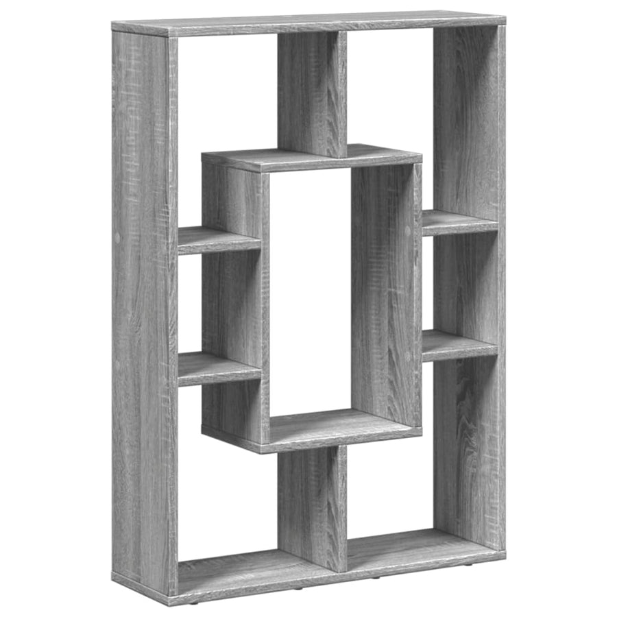Boekenkast 63x20x90 cm bewerkt hout grijs sonoma eikenkleurig