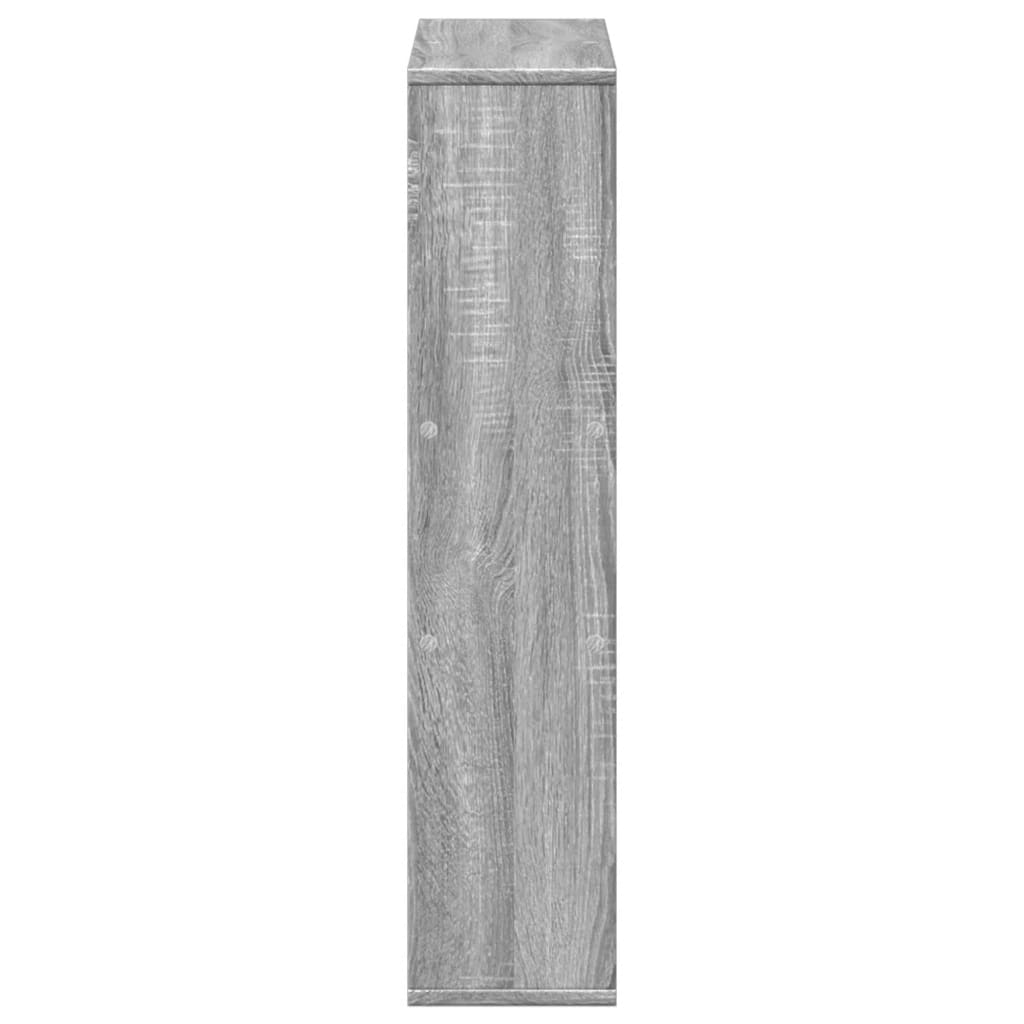 Boekenkast 63x20x90 cm bewerkt hout grijs sonoma eikenkleurig
