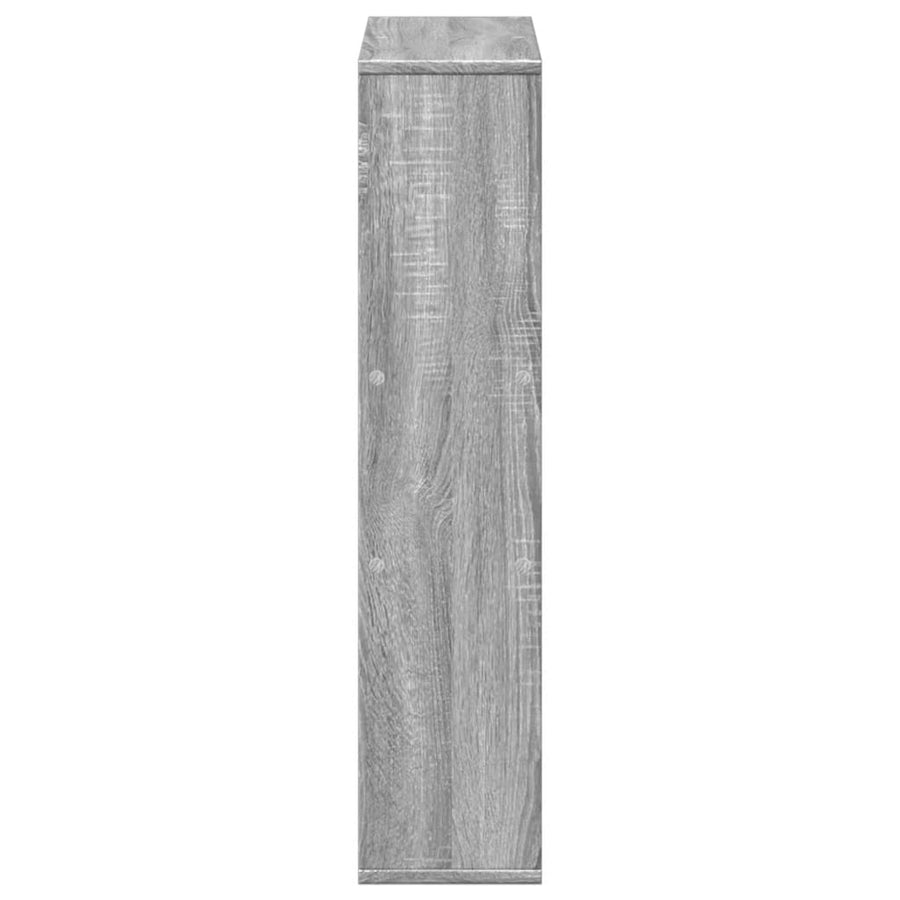 Boekenkast 63x20x90 cm bewerkt hout grijs sonoma eikenkleurig