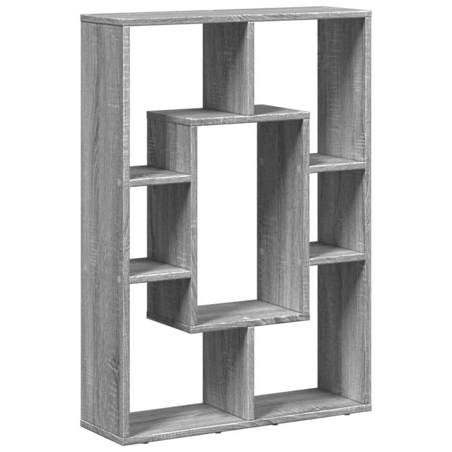 Boekenkast 63x20x90 cm bewerkt hout grijs sonoma eikenkleurig