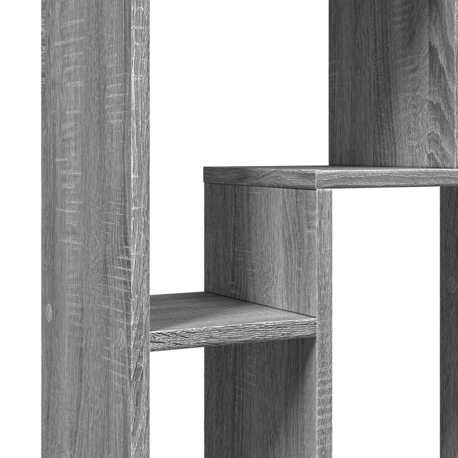 Boekenkast 63x20x90 cm bewerkt hout grijs sonoma eikenkleurig