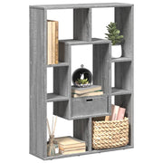 Boekenkast 63x20x90 cm bewerkt hout grijs sonoma