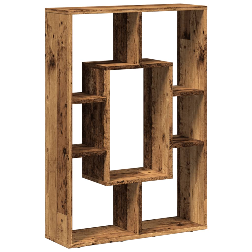 Boekenkast 63x20x90 cm bewerkt hout oud houtkleurig