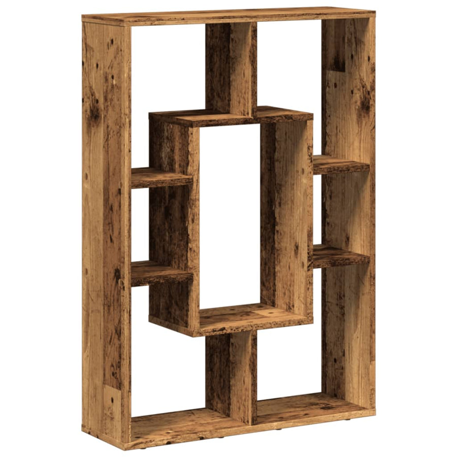 Boekenkast 63x20x90 cm bewerkt hout oud houtkleurig
