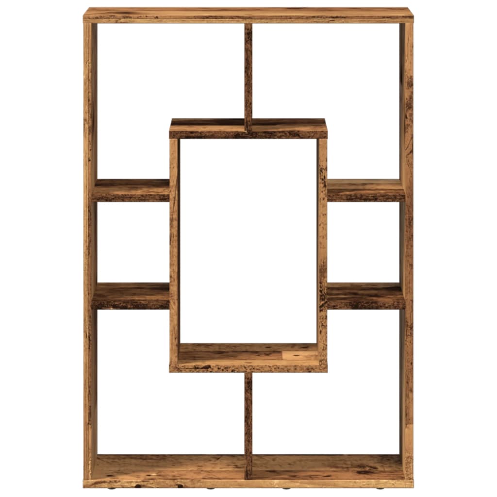 Boekenkast 63x20x90 cm bewerkt hout oud houtkleurig