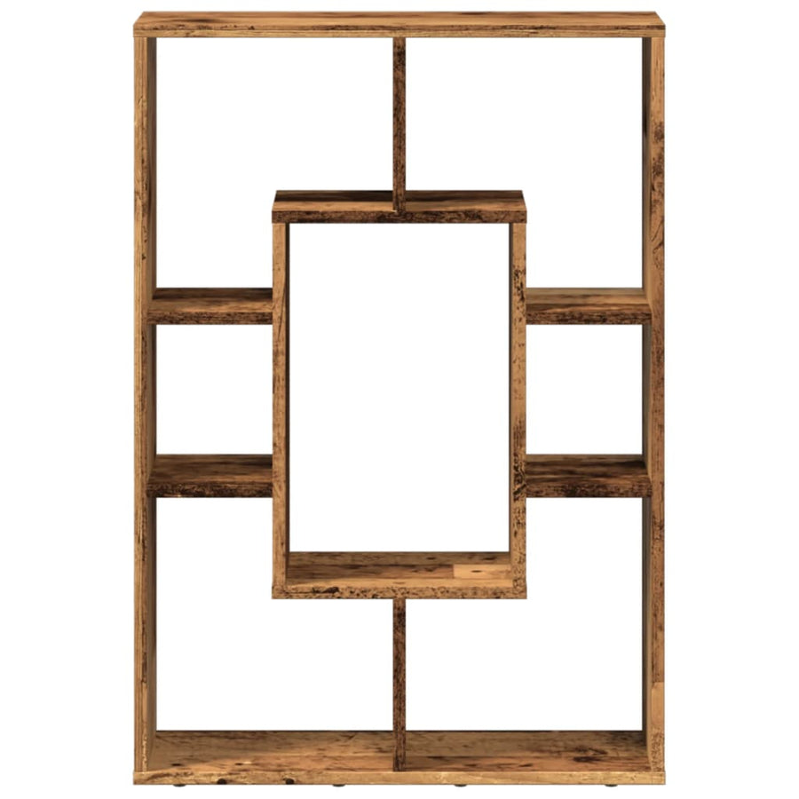 Boekenkast 63x20x90 cm bewerkt hout oud houtkleurig
