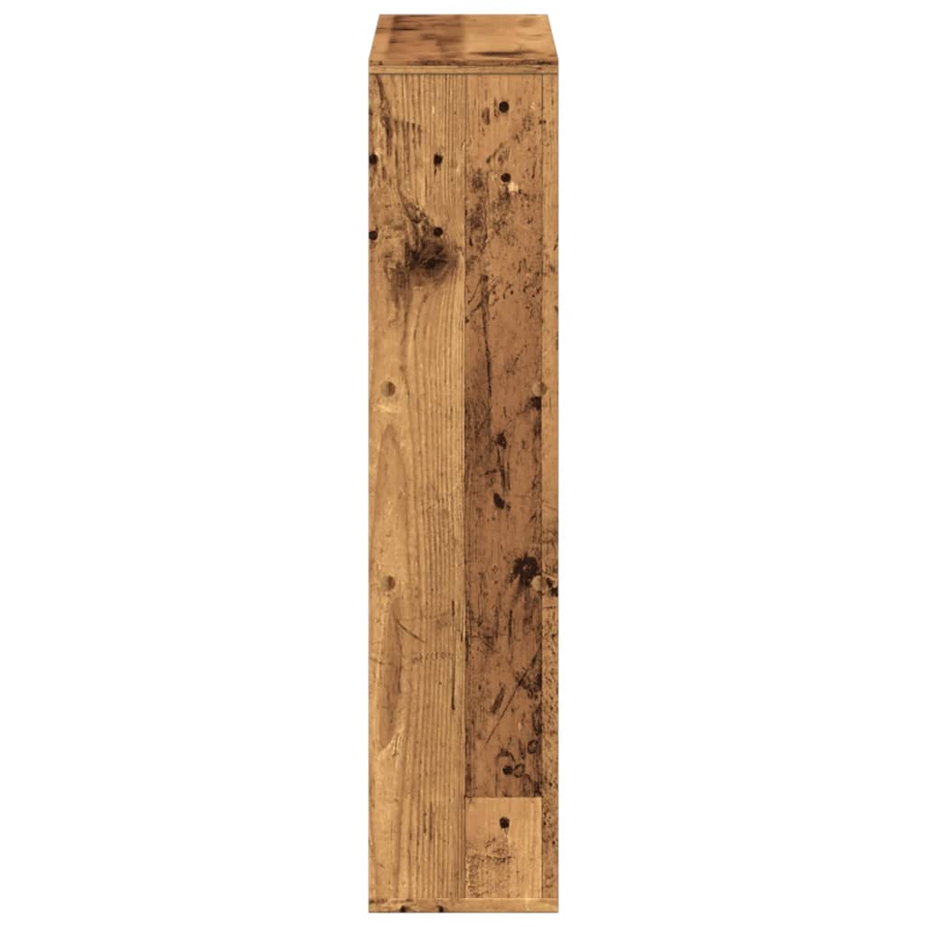 Boekenkast 63x20x90 cm bewerkt hout oud houtkleurig