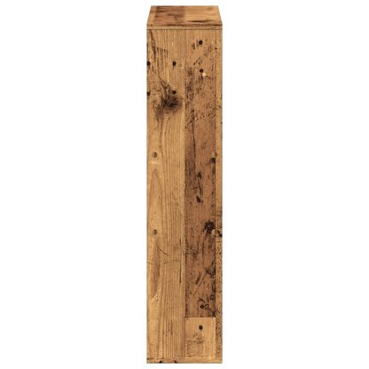 Boekenkast 63x20x90 cm bewerkt hout oud houtkleurig