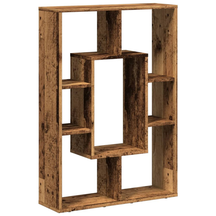 Boekenkast 63x20x90 cm bewerkt hout oud houtkleurig