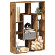 Boekenkast 63x20x90 cm bewerkt hout oud houtkleurig