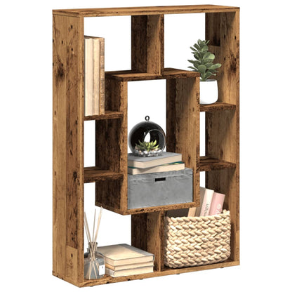 Boekenkast 63x20x90 cm bewerkt hout oud houtkleurig
