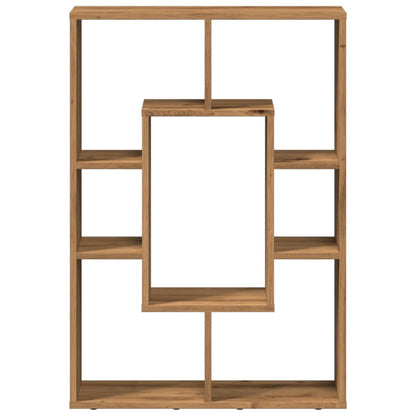 Boekenkast 63x20x90 cm bewerkt hout artisanaal eikenkleurig