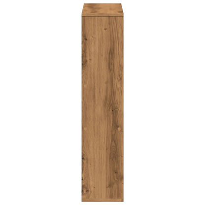 Boekenkast 63x20x90 cm bewerkt hout artisanaal eikenkleurig