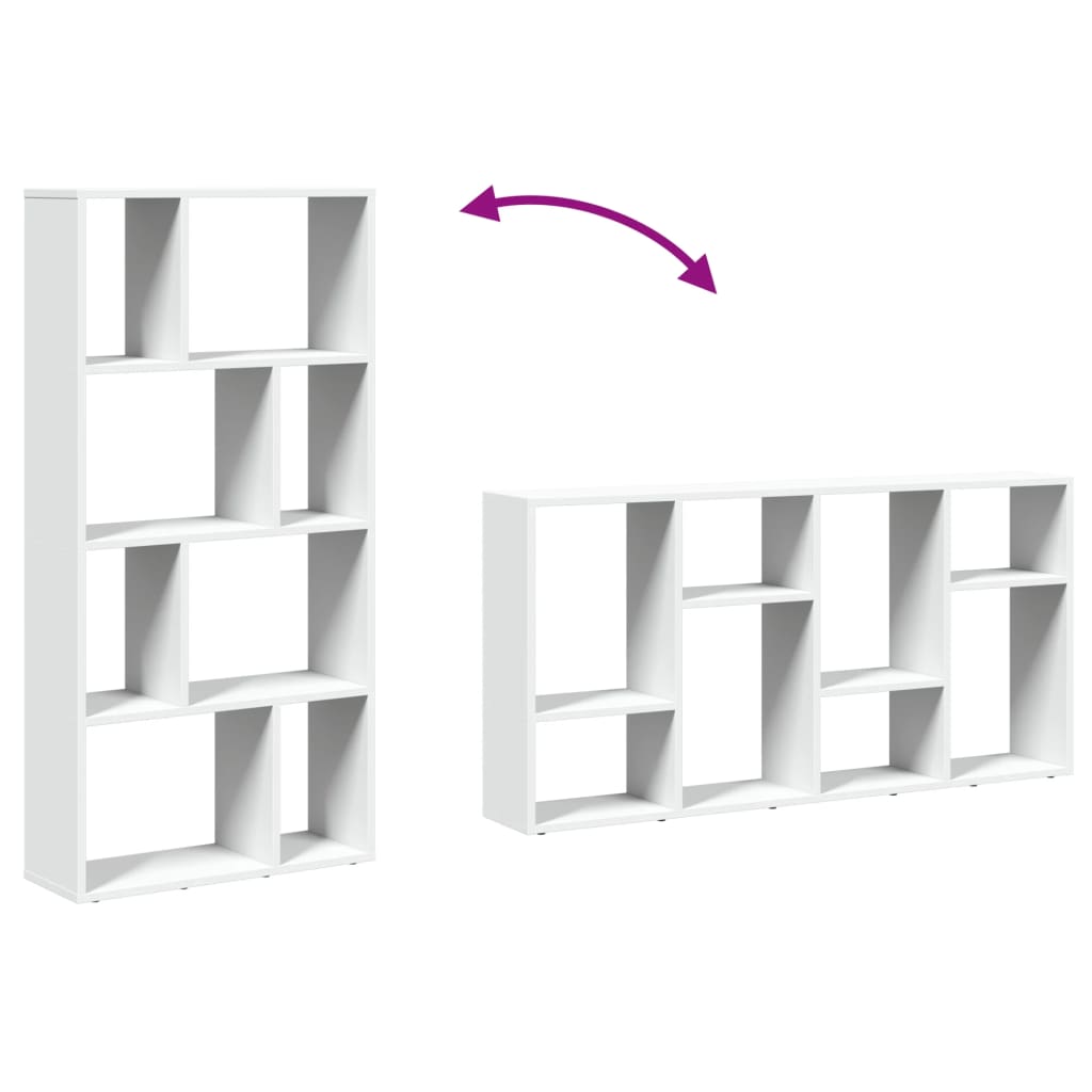 Boekenkast 60x20x120 cm bewerkt hout wit