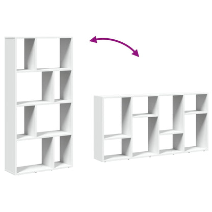 Boekenkast 60x20x120 cm bewerkt hout wit