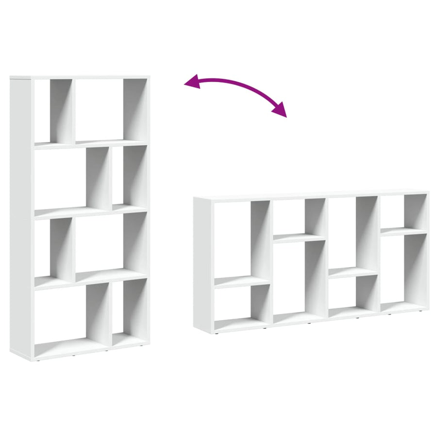 Boekenkast 60x20x120 cm bewerkt hout wit