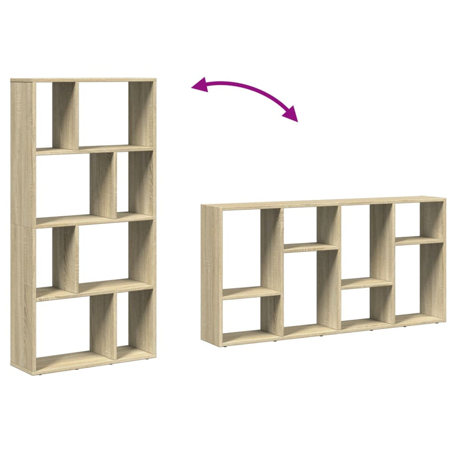 Boekenkast 60x20x120 cm bewerkt hout sonoma eikenkleurig