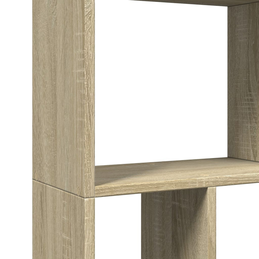 Boekenkast 60x20x120 cm bewerkt hout sonoma eikenkleurig