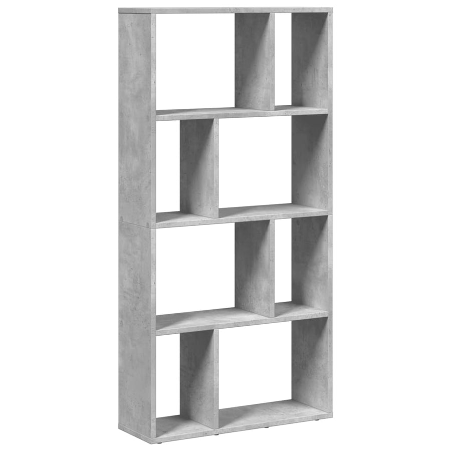 Boekenkast 60x20x120 cm bewerkt hout betongrijs