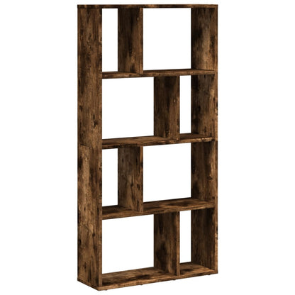 Boekenkast 60x20x120 cm bewerkt hout gerookt eikenkleurig