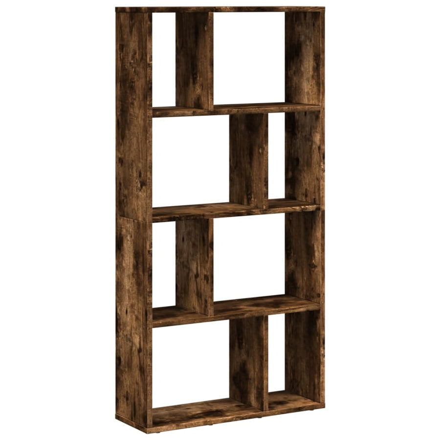 Boekenkast 60x20x120 cm bewerkt hout gerookt eikenkleurig