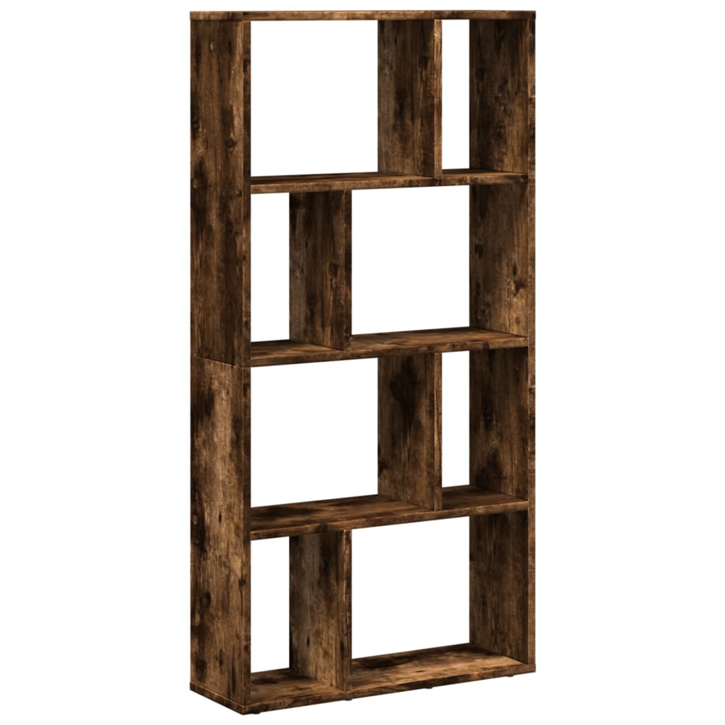 Boekenkast 60x20x120 cm bewerkt hout gerookt eikenkleurig